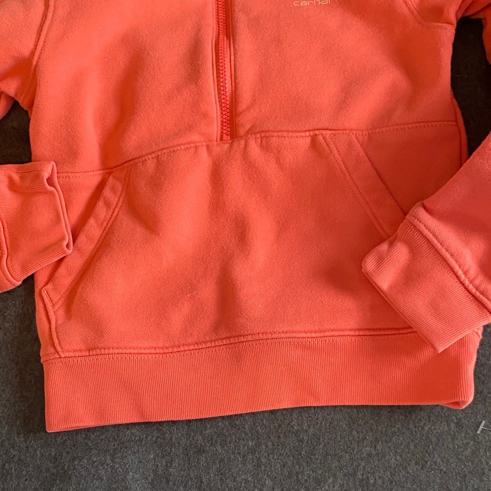 Carhartt Kids'  Orange Half-Zip Hoodie - Picture 3 of 7